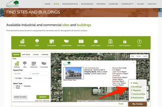 Save sites buildings to your folder on economic development website