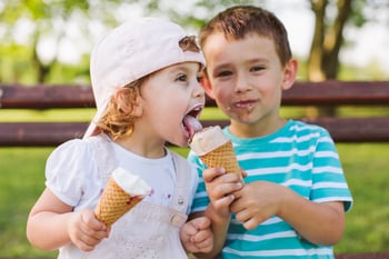 sharing ice cream