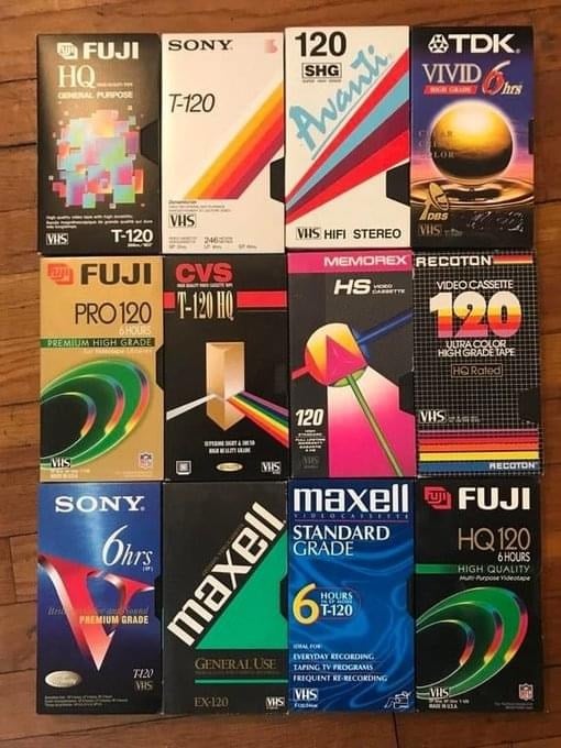 VHS cassettes
